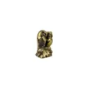 Hibou Couple Bronze - Or - 7 x 5,5 x 4,5 cm