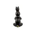Lapin Yoga Bronze - Noir & Or - 13,5 x 7 x 6,5 cm