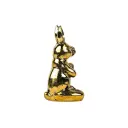 Lapin Yoga Bronze - Or - 13,5 x 7 x 6,5 cm