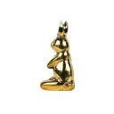 Lapin Yoga Bronze - Or - 13,5 x 7 x 6,5 cm