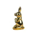 Lapin Yoga Bronze - Or - 13,5 x 7 x 6,5 cm