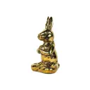 Lapin Yoga Bronze - Or - 13,5 x 7 x 6,5 cm