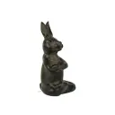 Lapin Yoga Bronze - Vert Antique - 13,5 x 7 x 6,5 cm