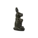 Lapin Yoga Bronze - Vert Antique - 13,5 x 7 x 6,5 cm