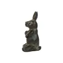 Lapin Yoga Bronze - Vert Antique - 13,5 x 7 x 6,5 cm