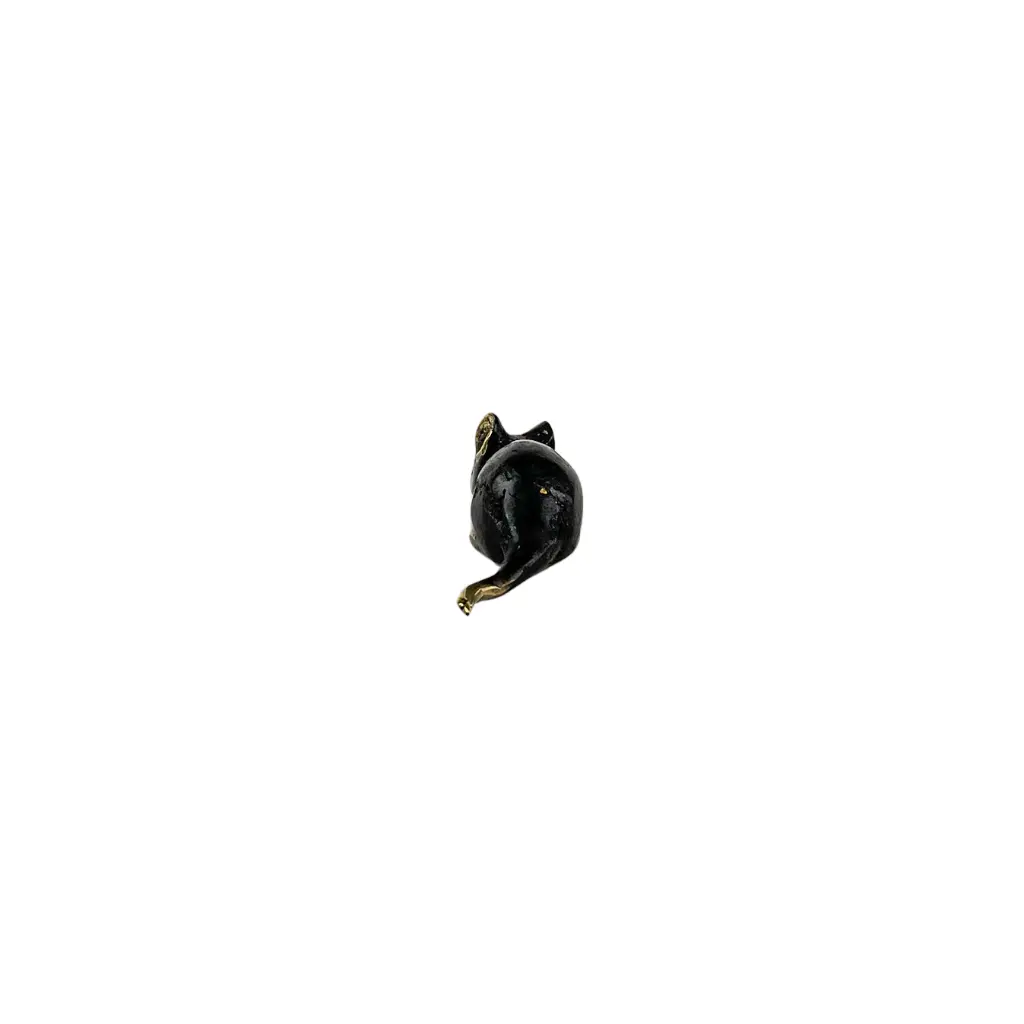 Souris Bronze - Noir & Or - 3 x 10,5 x 3 cm
