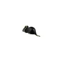 Souris Bronze - Noir & Or - 3 x 10,5 x 3 cm