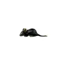 Souris Bronze - Noir & Or - 3 x 10,5 x 3 cm