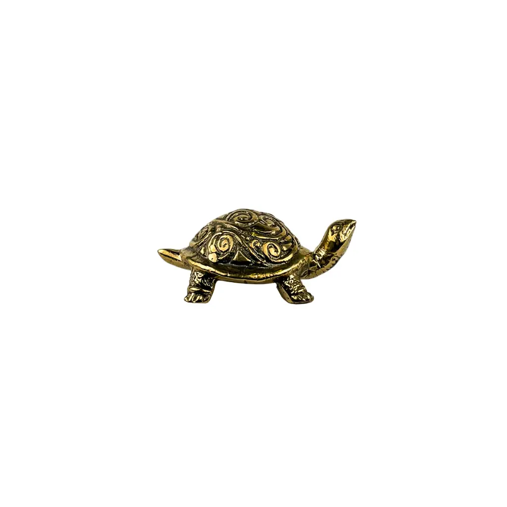 Tortue Bronze - Or - 3,5 x 8,5 x 5 cm