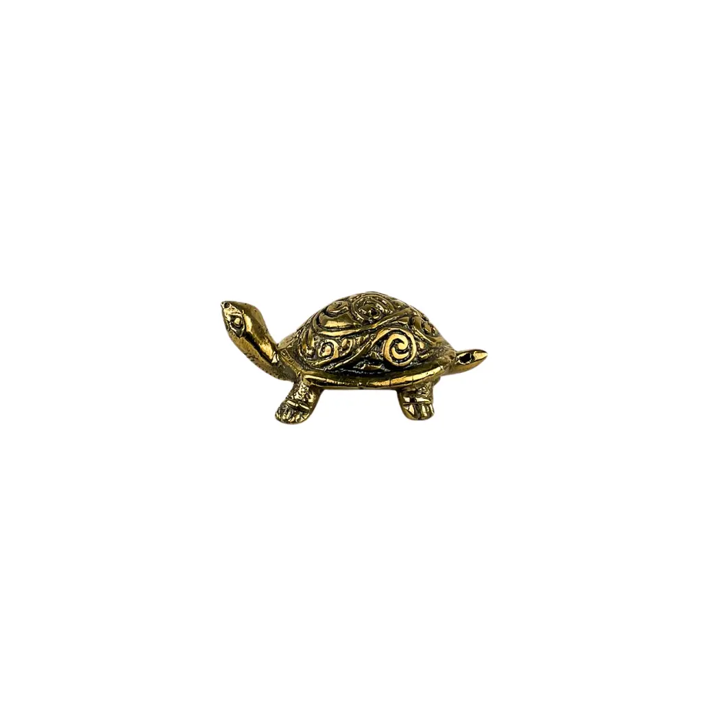 Tortue Bronze - Or - 3,5 x 8,5 x 5 cm