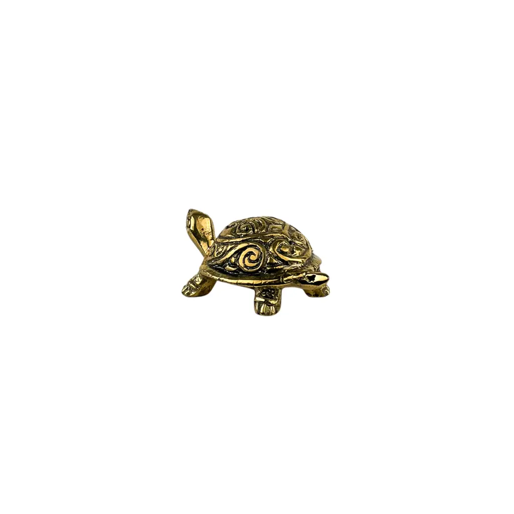 Tortue Bronze - Or - 3,5 x 8,5 x 5 cm