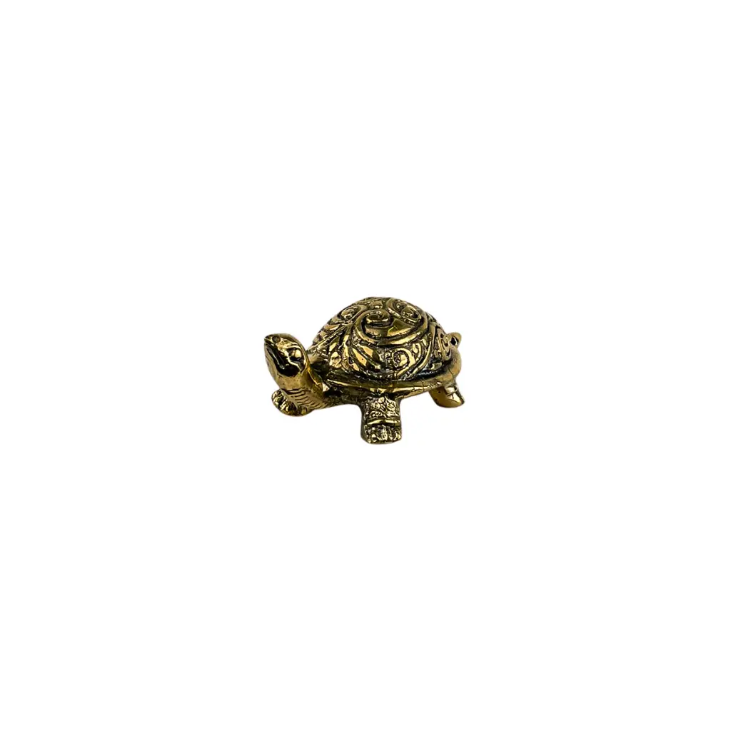 Tortue Bronze - Or - 3,5 x 8,5 x 5 cm