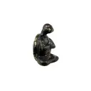 Tortue Yoga Bronze - Noir & Or - 10,5 x 7 x 6,5 cm