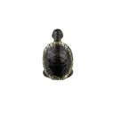Tortue Yoga Bronze - Noir & Or - 10,5 x 7 x 6,5 cm
