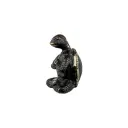 Tortue Yoga Bronze - Noir & Or - 10,5 x 7 x 6,5 cm