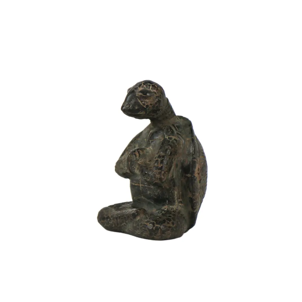 Tortue Yoga Bronze - Vert Antique - 10,5 x 7 x 6,5 cm