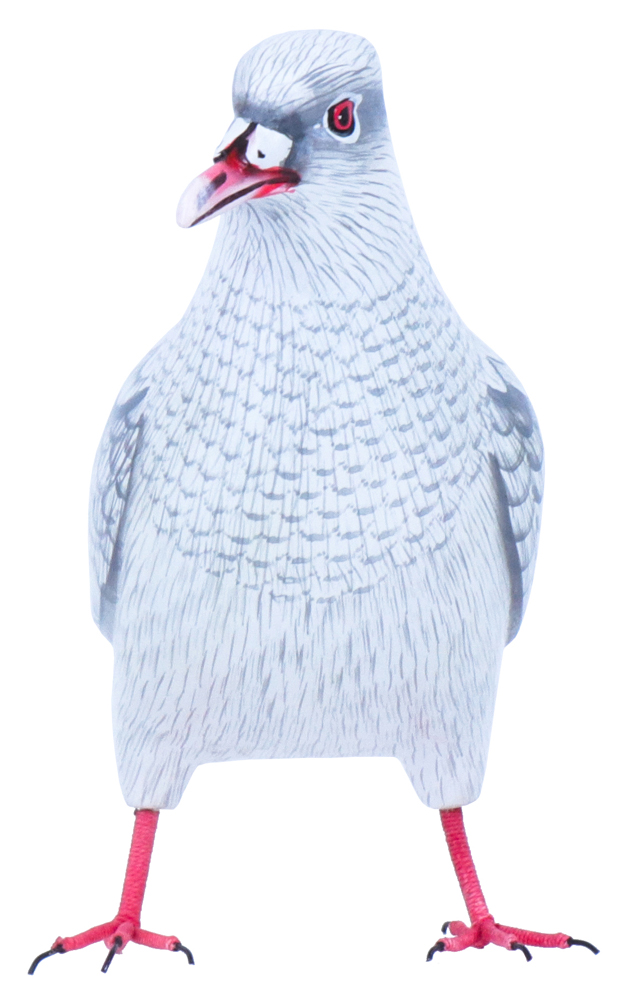 Colombe - Blanc & Gris - 18 x 27 x 10 cm