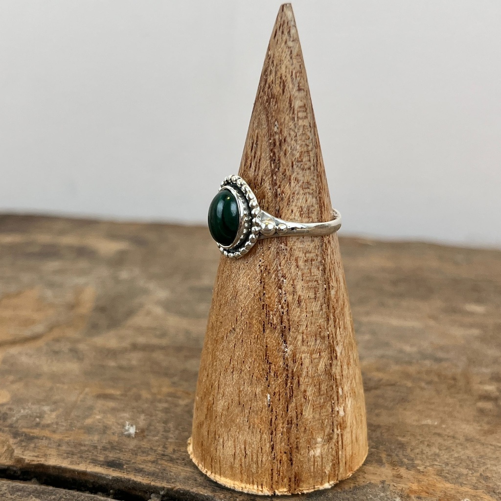 Bague Argent 925 - Malachite [3371]