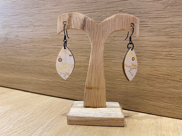 BO Venise Impression Bois [Boucles d'Oreilles]