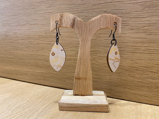 BO Venise Impression Bois [Boucles d'Oreilles]