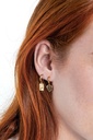 Charm Earrings Hummingbird Rectangle Gold [Boucles d'oreilles]