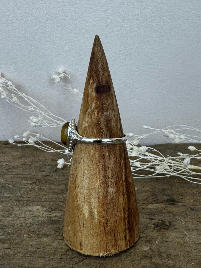 Bague Argent 925 - Œil de Tigre [3431]