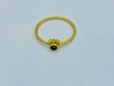 COURONNE Argent Plaqué Or & Quartz Fumé (56) [Bague]