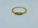 JOY Argent Plaqué Or, Nefrite & Labradorite (54) [Bague]