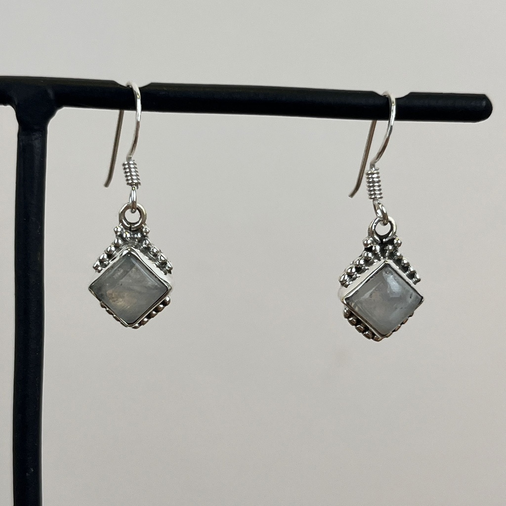Boucles d'oreilles Argent 925 - Pierre de Lune [1944]