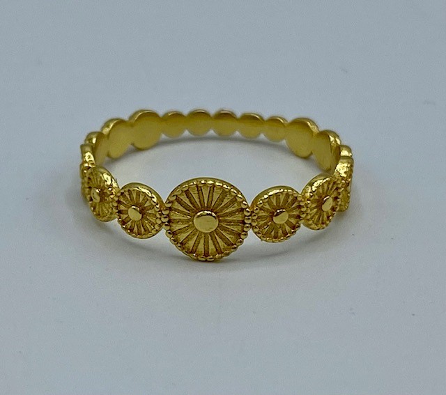 ROUE Argent Plaqué Or (54) [Bague]