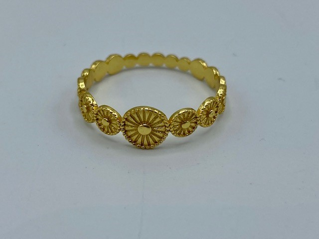 ROUE Argent Plaqué Or (56) [Bague]
