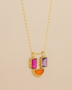 Collier 'Carina' - Plaqué Or - Rubis - Muja Juma