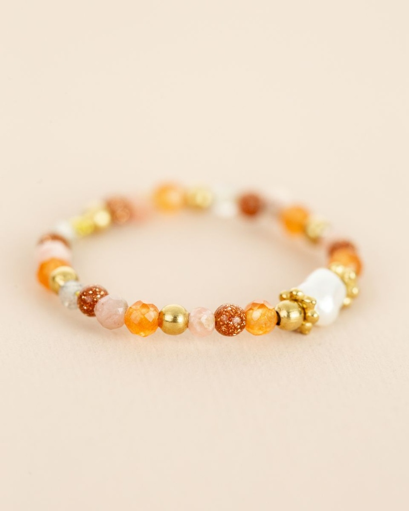 Bague - Plaqué Or - Pierre de Sable - Muja Juma