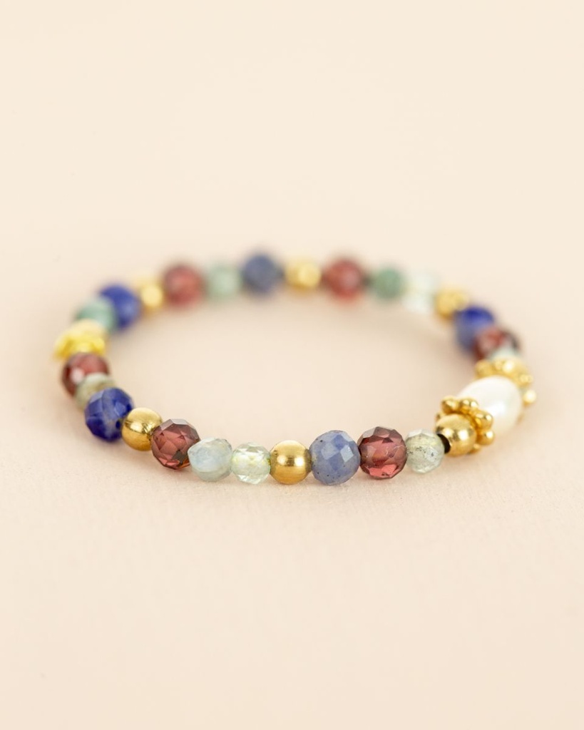 Bague - Plaqué Or - Lapis Lazuli - Muja Juma