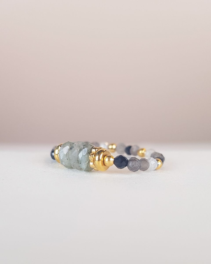 Bague - Plaqué Or - Labradorite - Muja Juma