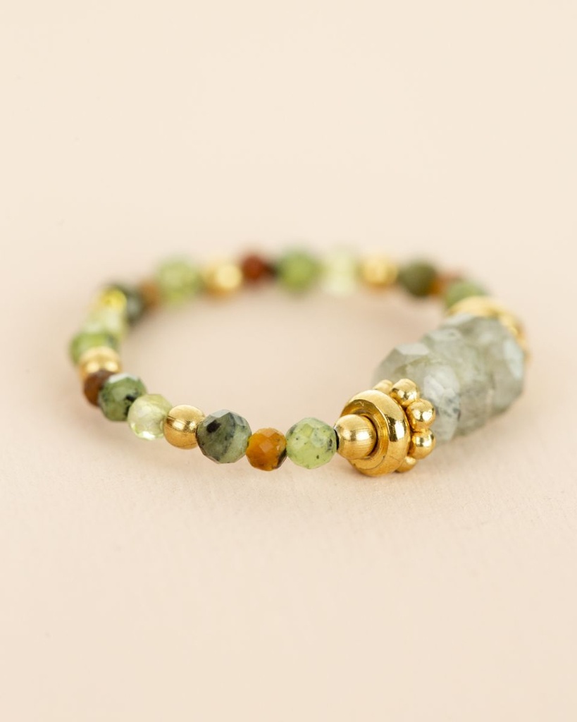 Bague - Plaqué Or - Œil de Tigre - Muja Juma