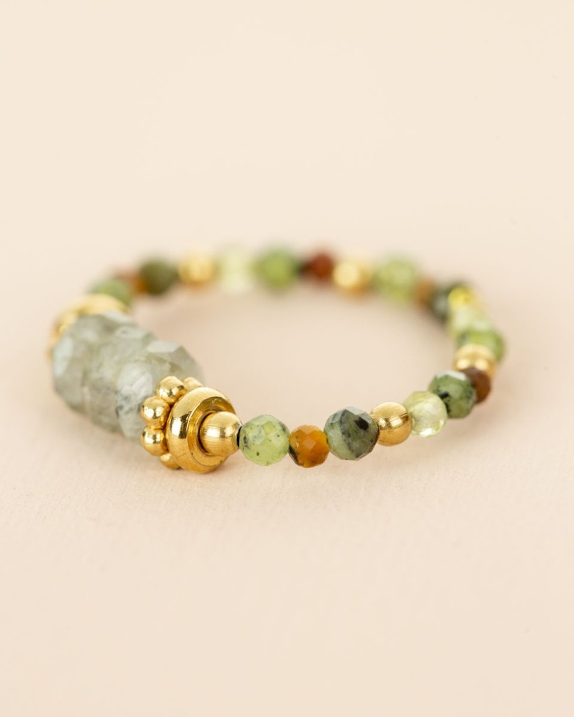 Bague - Plaqué Or - Œil de Tigre - Muja Juma