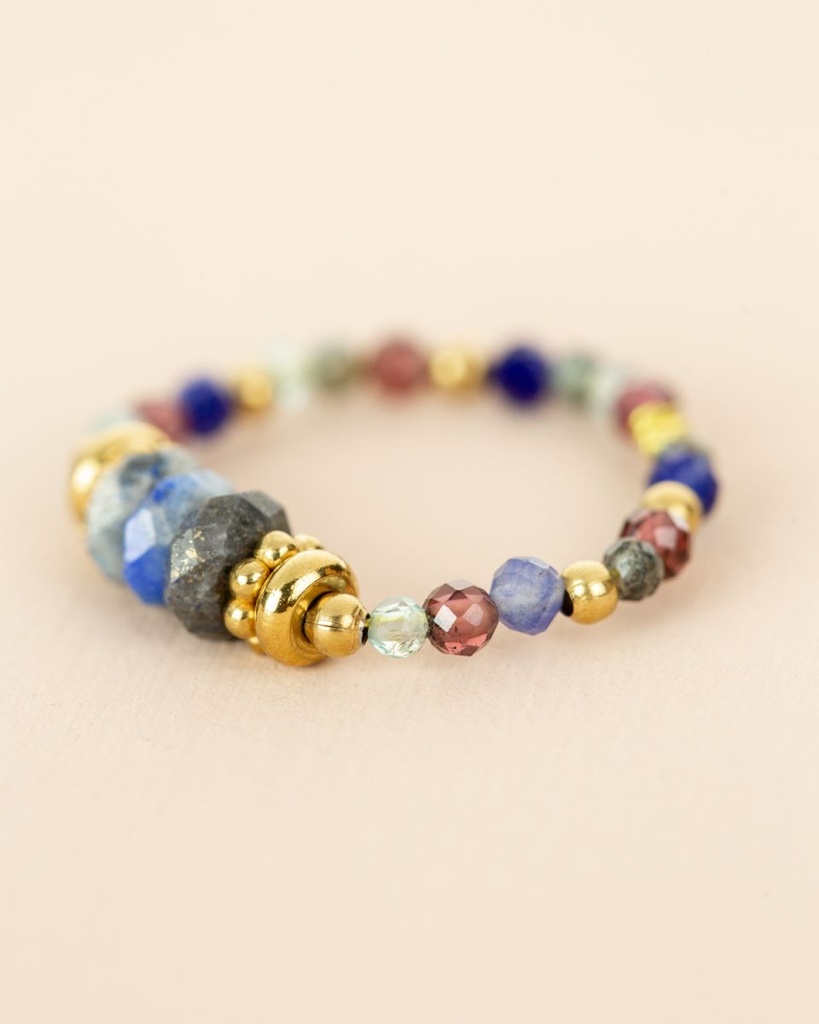 Bague - Plaqué Or - Lapis Lazuli - Muja Juma