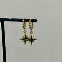 Boucles d'oreilles 'Sian' - Acier - By Garance