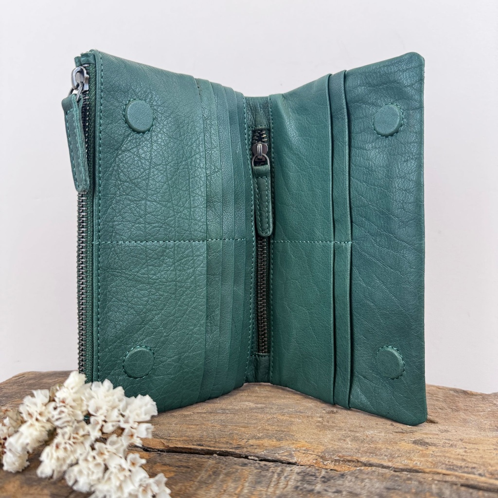 Portefeuille 'Zoa' Vert - Léa Toni
