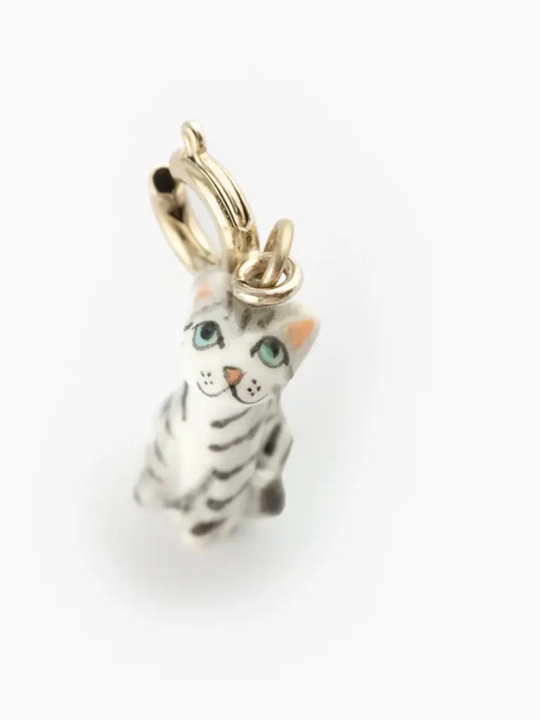 Pendentif 'Chat Gris Tigré' - Nach