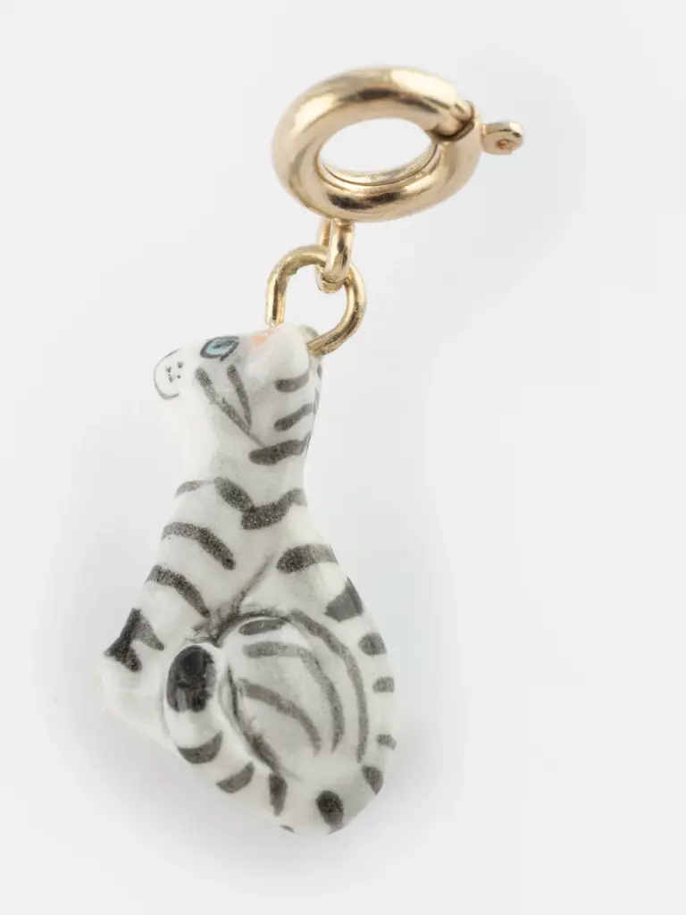 Pendentif 'Chat Gris Tigré' - Nach