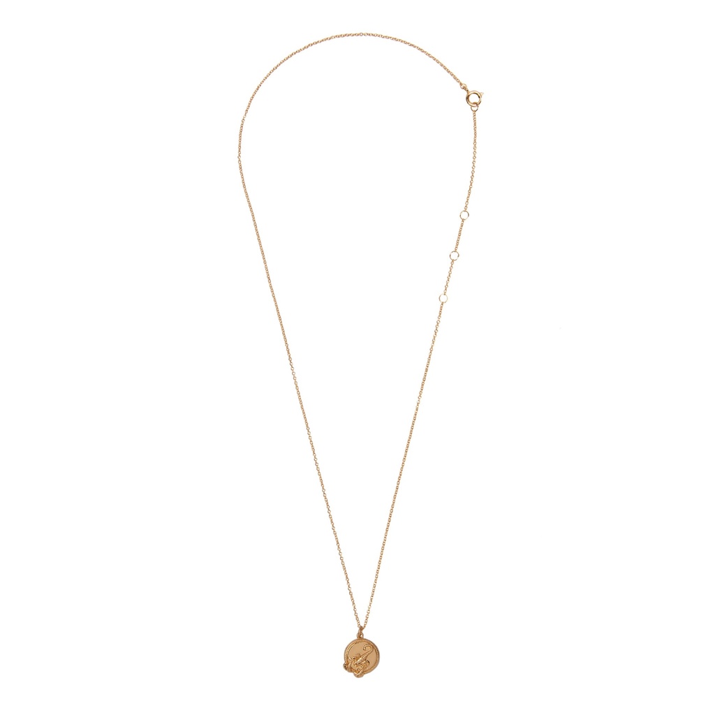 Charm Necklace Scorpio Circle Gold [Collier]