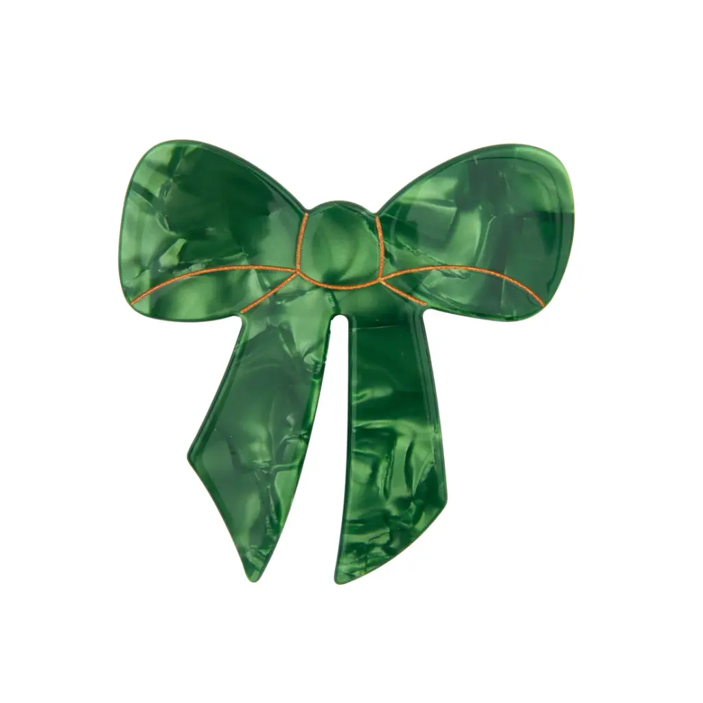 French Barrette 'Nœud Vert' – Coucou Suzette