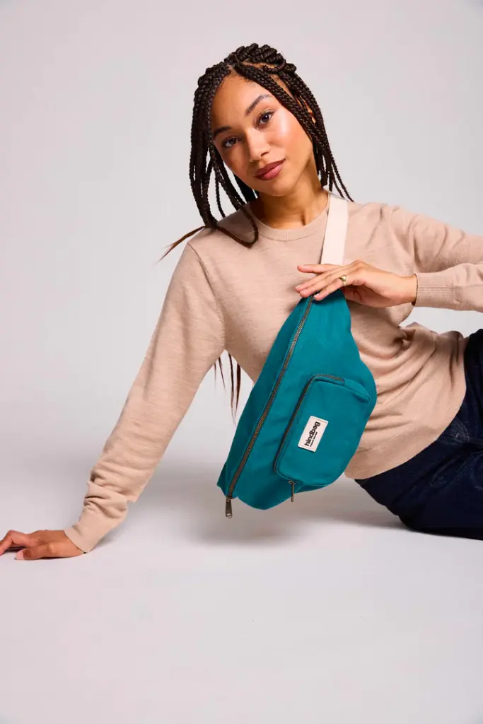 Sac banane XL 'Sofia' – Bleu paon – Hindbag