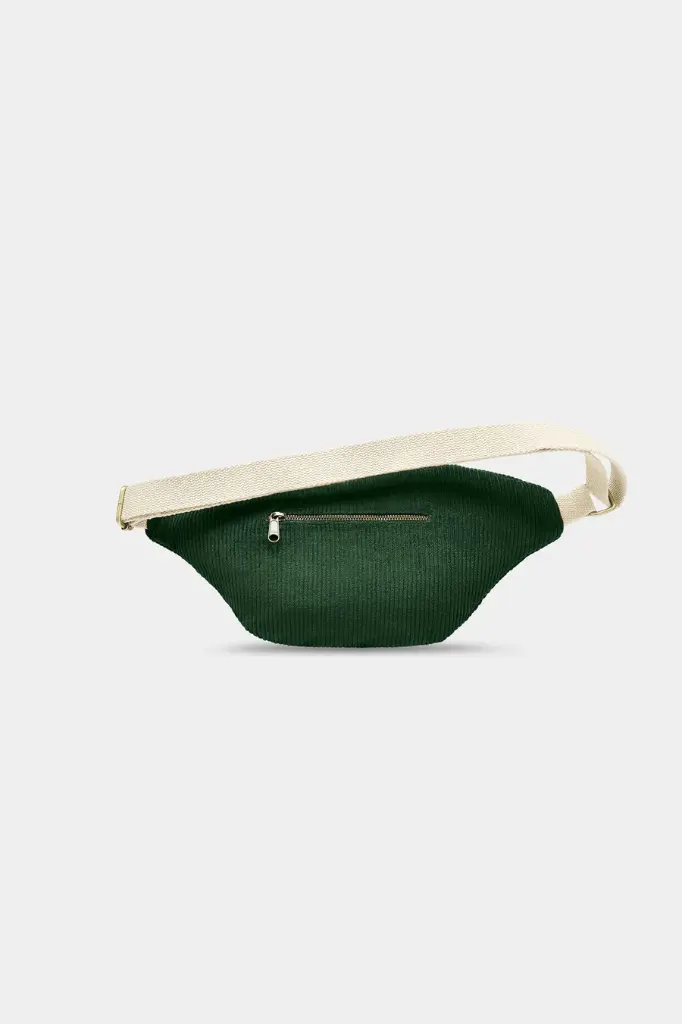 Sac banane XL 'Sofia' – Velours sapin – Hindbag