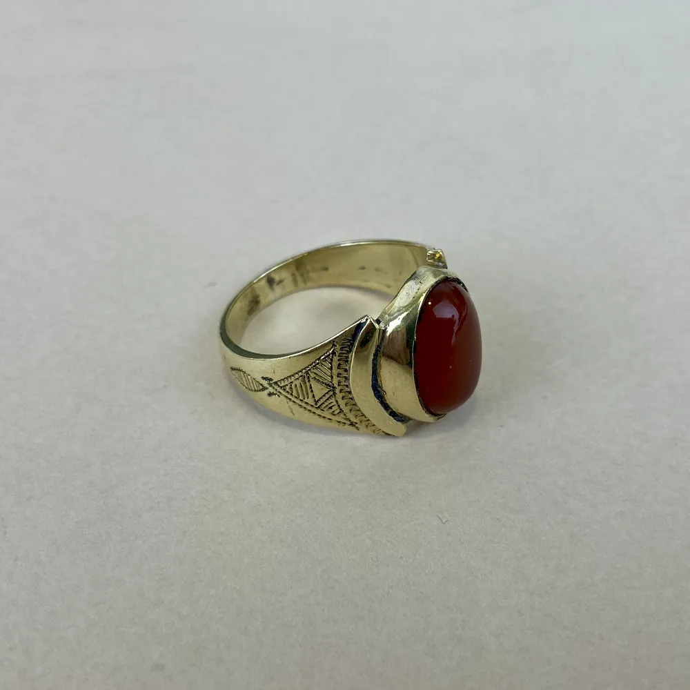 Bague Laiton – Cornaline [3470]