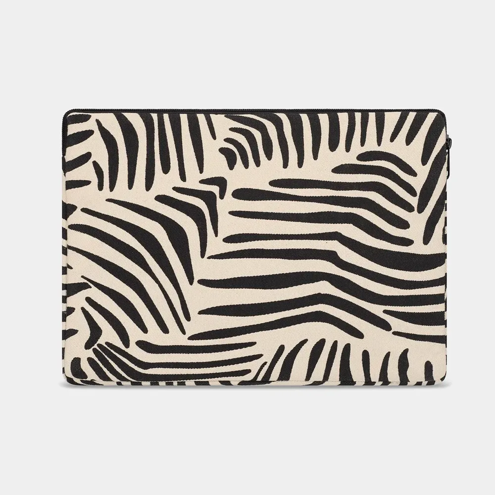 Housse d'ordi 'Ava' – Taille S – Zèbre écru – Hindbag