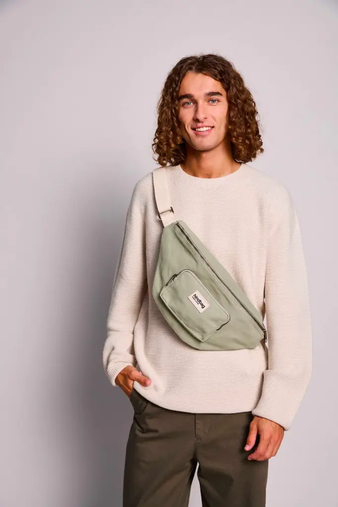 Sac banane XL 'Sofia' – Vert argile – Hindbag