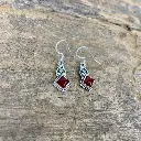 Boucles d'oreilles – Argent 925 – Cornaline [2043]